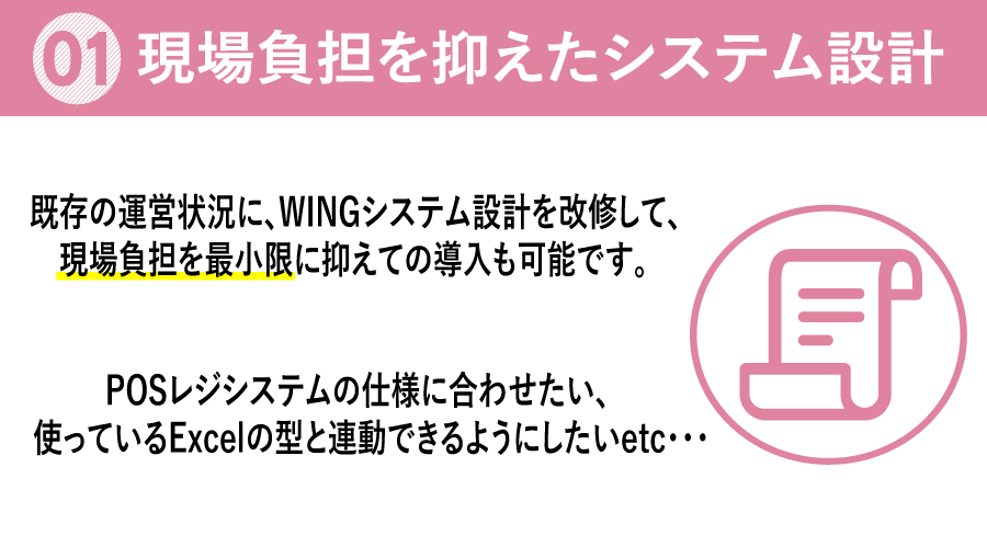 現場負担を抑えたシステム設計